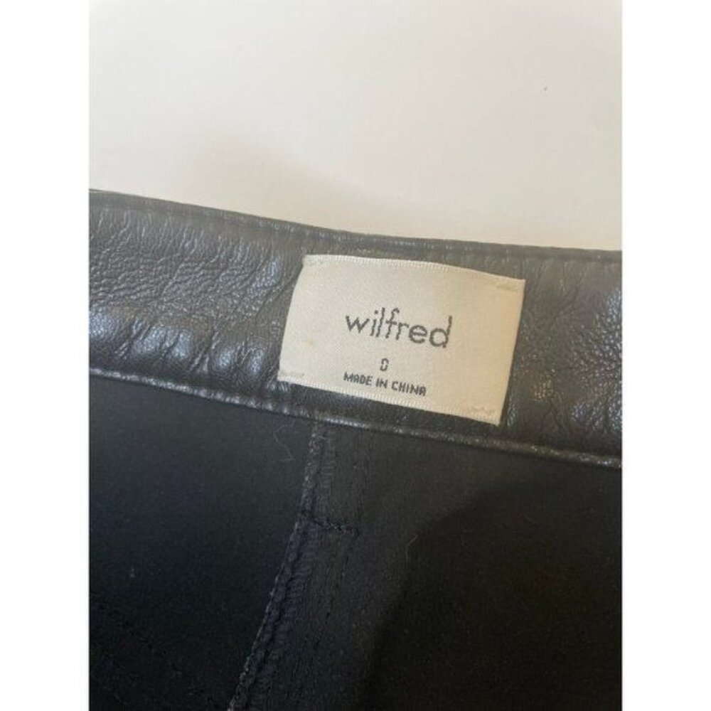 aritzia wilfred High-waisted Vegan Leather pants black xs - Picture 4 of 11
